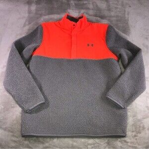 Under Armour Men’s Sherpa & Fleece 1/4 Button Up Pull Over Cold Gear Sweatshirt